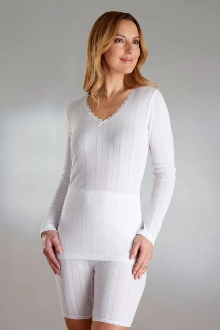 Vedonis Seamfree Fancy Knit Thermal Long Sleeve Top VUW803