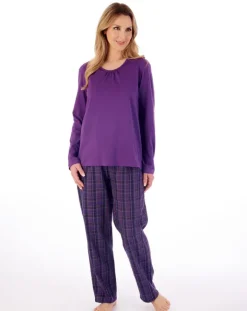Woven Check & Jersey Pyjama Set PJ02221