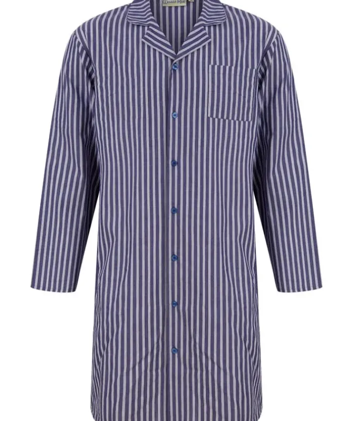 Woven Stripe 42" Button Through Nightshirt WR88825
