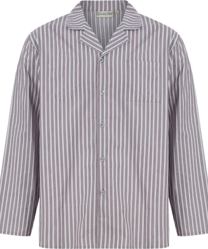 Woven Stripe Button Through Tailored Pyjama Set WR88826