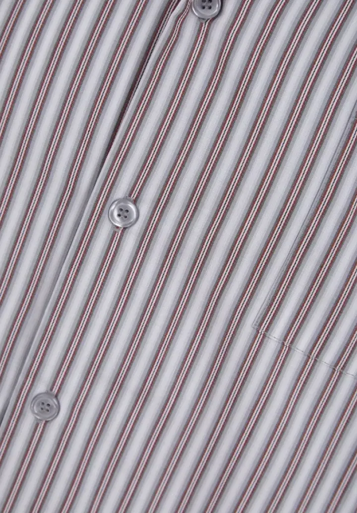 Woven Stripe Button Through Tailored Pyjama Set WR88826