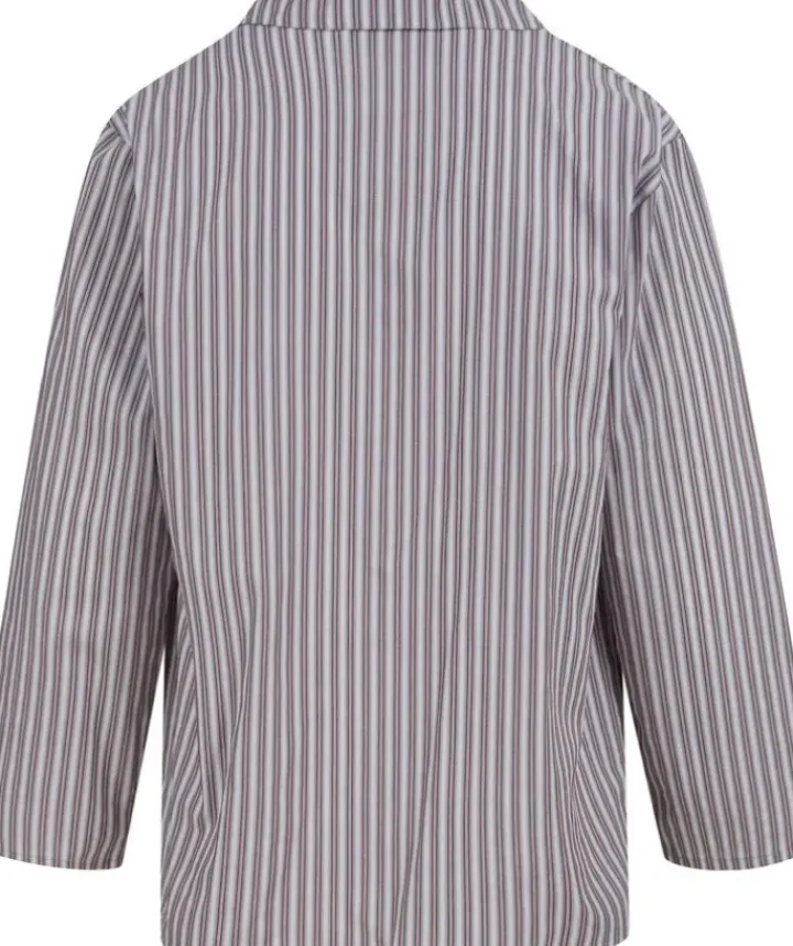 Woven Stripe Button Through Tailored Pyjama Set WR88826
