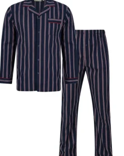 Woven Stripe Button Through Tailored Pyjama WR66802