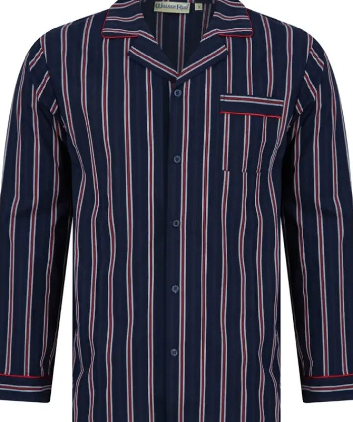 Woven Stripe Button Through Tailored Pyjama WR66802