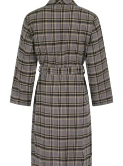 Yarn Dyed Woven Check Shawl Collar Wrap WR06808
