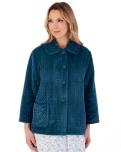 Zig-Zag Pattern Fleece 25" Bedjacket BJ02315