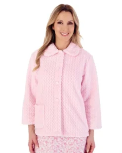 Zig-Zag Pattern Fleece 25" Bedjacket BJ02315