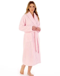 Zig-Zag Pattern Fleece 46" Wrap Housecoat HC02318
